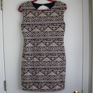 NWT AS YOU WISH Geometric Print Knit Sheath Dress